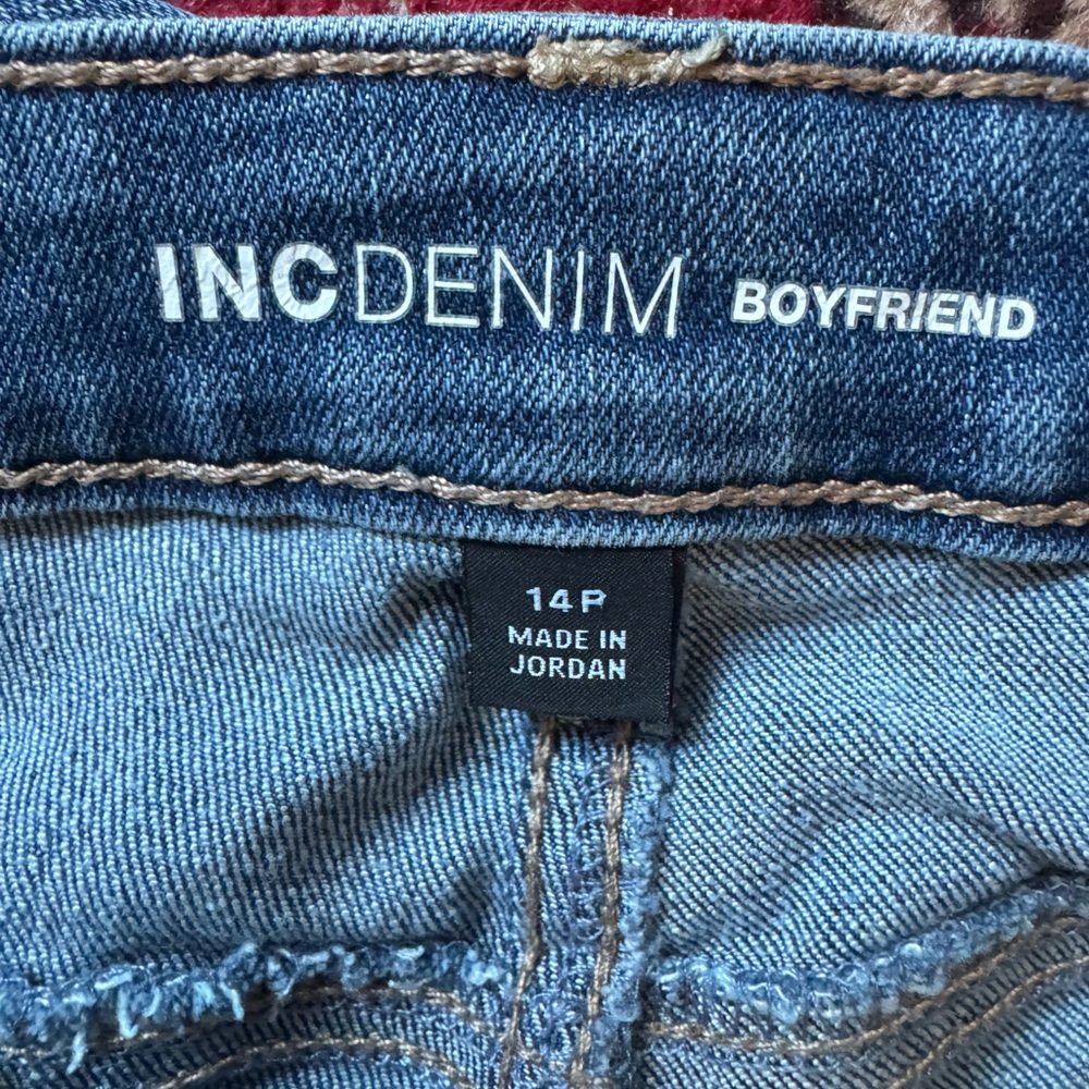 INC International Concepts Blue Boyfriend Jeans